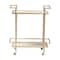 Baxton Studio Louise Contemporary Glam and Luxe Gold Metal and White Marble 2Tier Wine Cart 222-12528-ZORO - alternate 4
